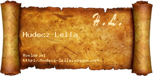 Hudecz Leila névjegykártya